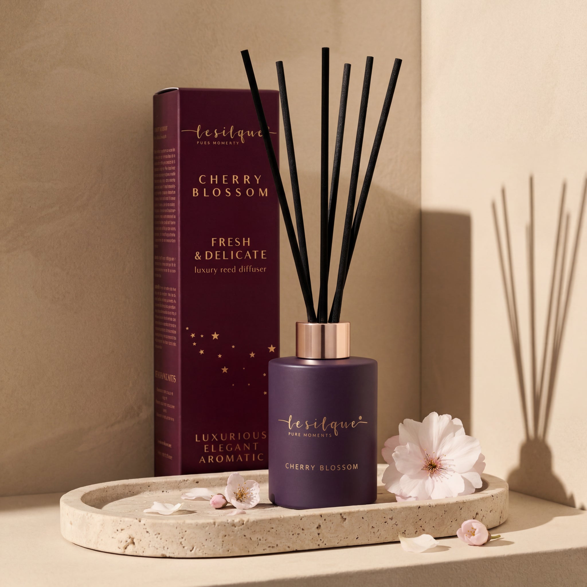 Dyfuzor zapachowy z patyczkami CHERRY BLOSSOM 120 ml | LE SILQUE