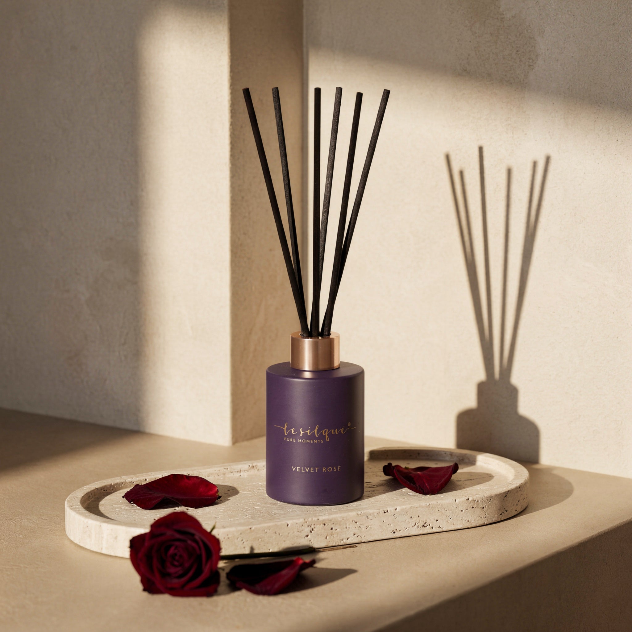 Dyfuzor zapachowy z patyczkami VELVET ROSE 120 ml | LE SILQUE