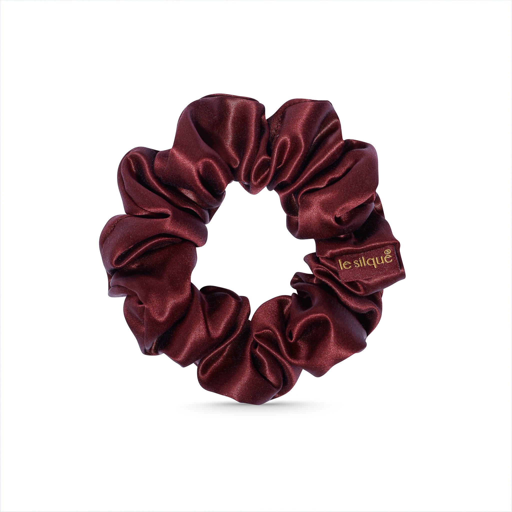 Gumka do włosów z jedwabiu BURGUNDY | LE SILQUE