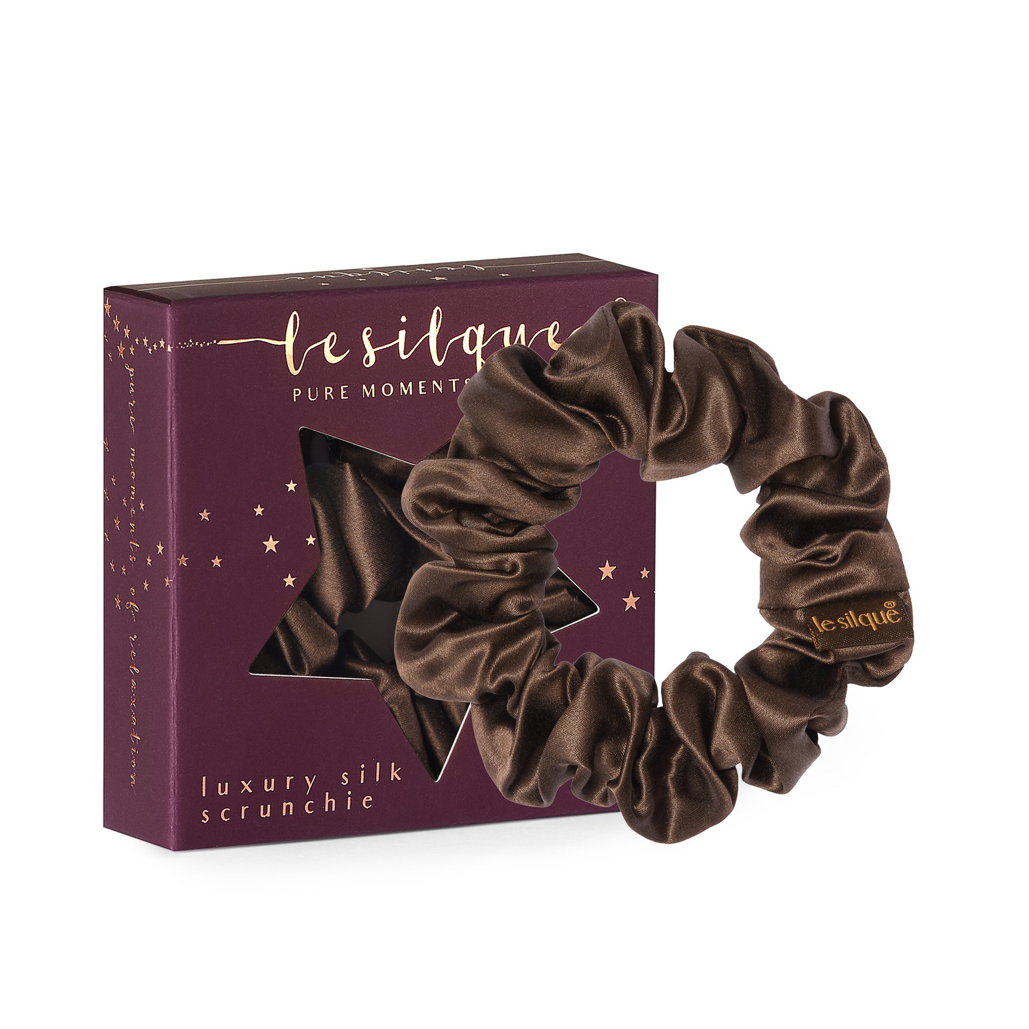 COFFEE Silk Hair Scrunchie | LE SILQUE
