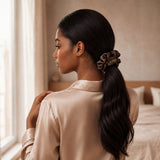 COFFEE Silk Hair Scrunchie | LE SILQUE
