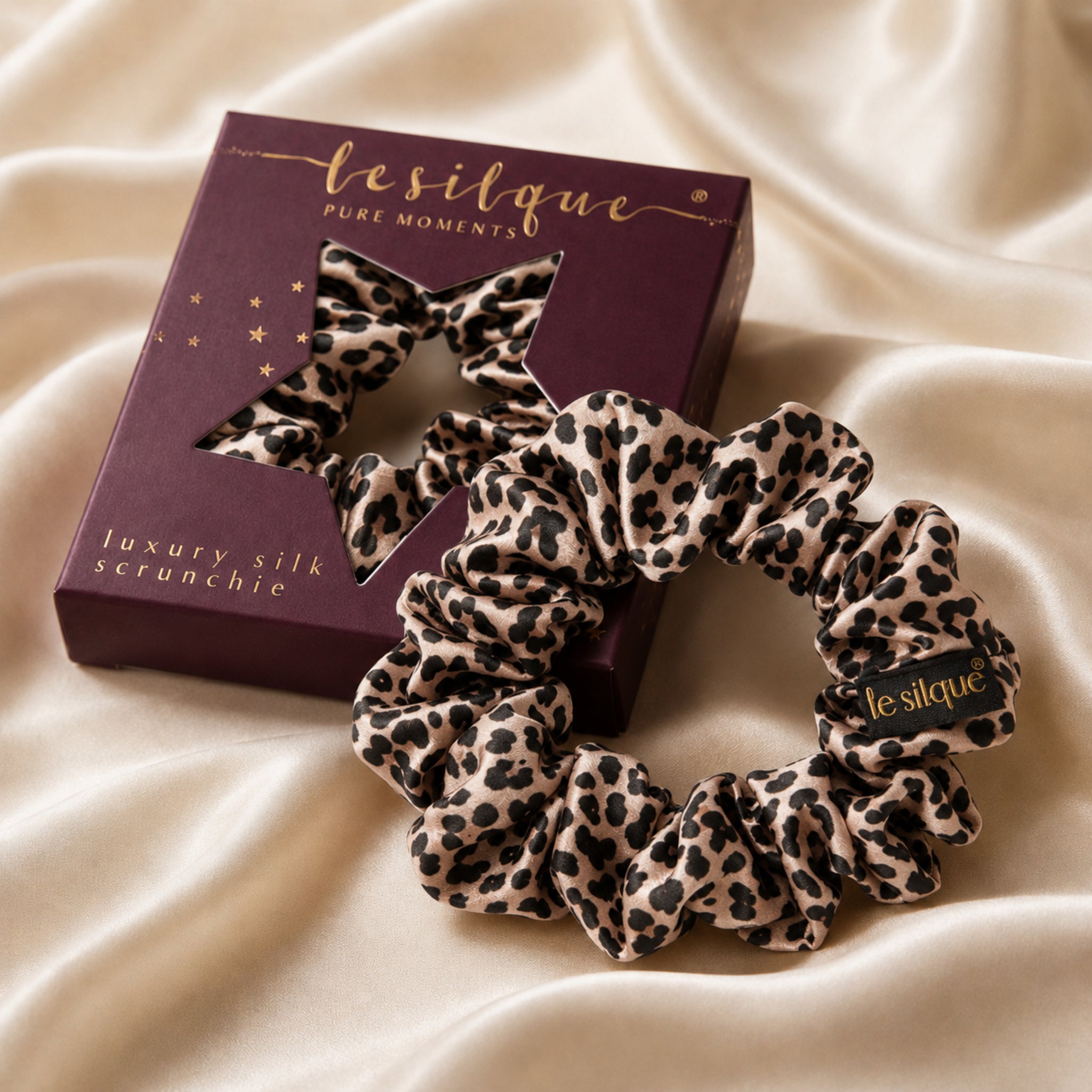 Gumka do włosów z jedwabiu LEOPARD | LE SILQUE
