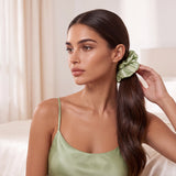 MATCHA Silk Hair Scrunchie - size L | LE SILQUE