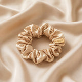 Silk Hair Scrunchie YELLOW BEIGE | LE SILQUE