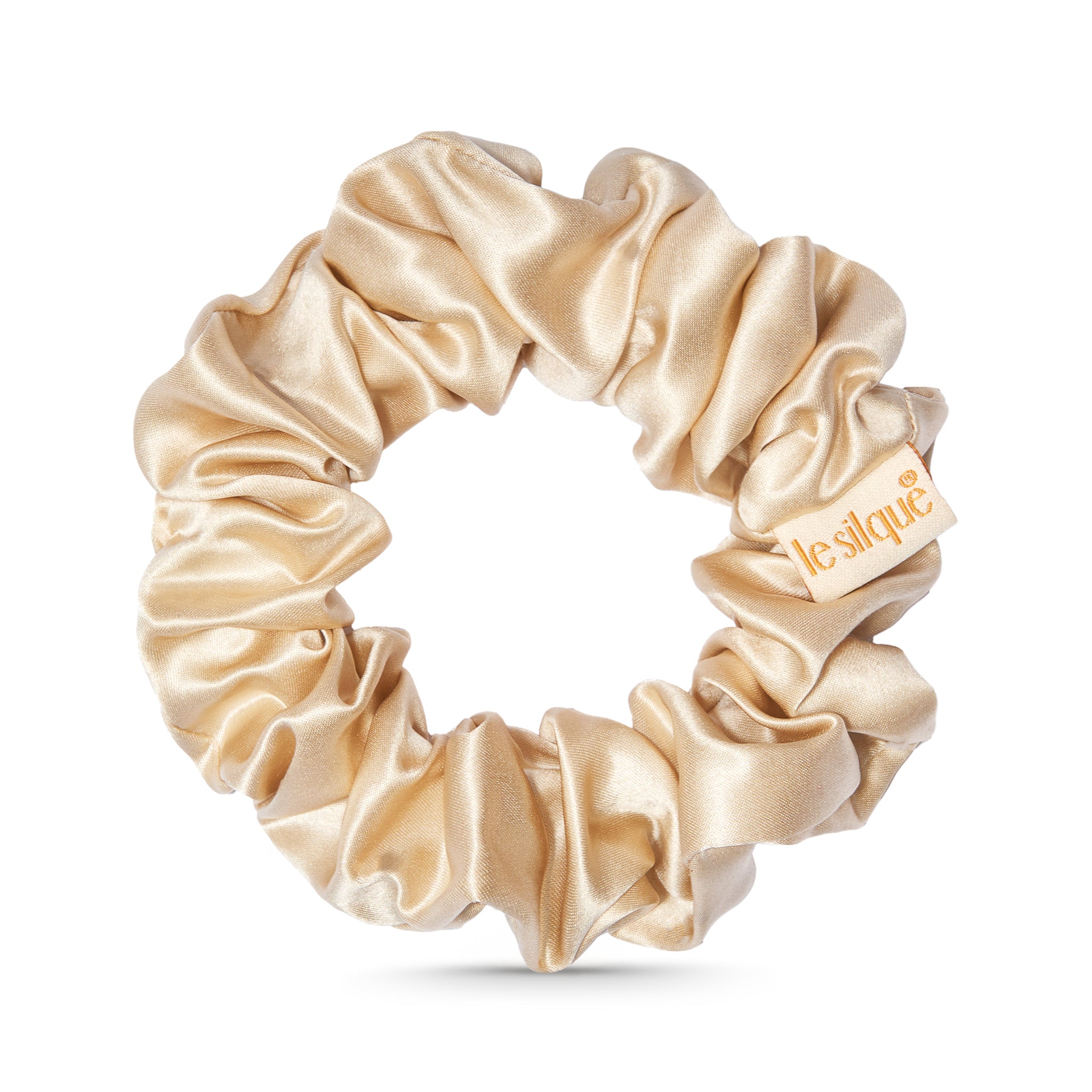 Silk Hair Scrunchie YELLOW BEIGE | LE SILQUE