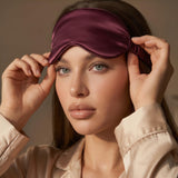 Silk Sleep Mask – BURGUNDY | LE SILQUE