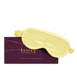 Jedwabna opaska na oczy do spania – BUTTER YELLOW | LE SILQUE