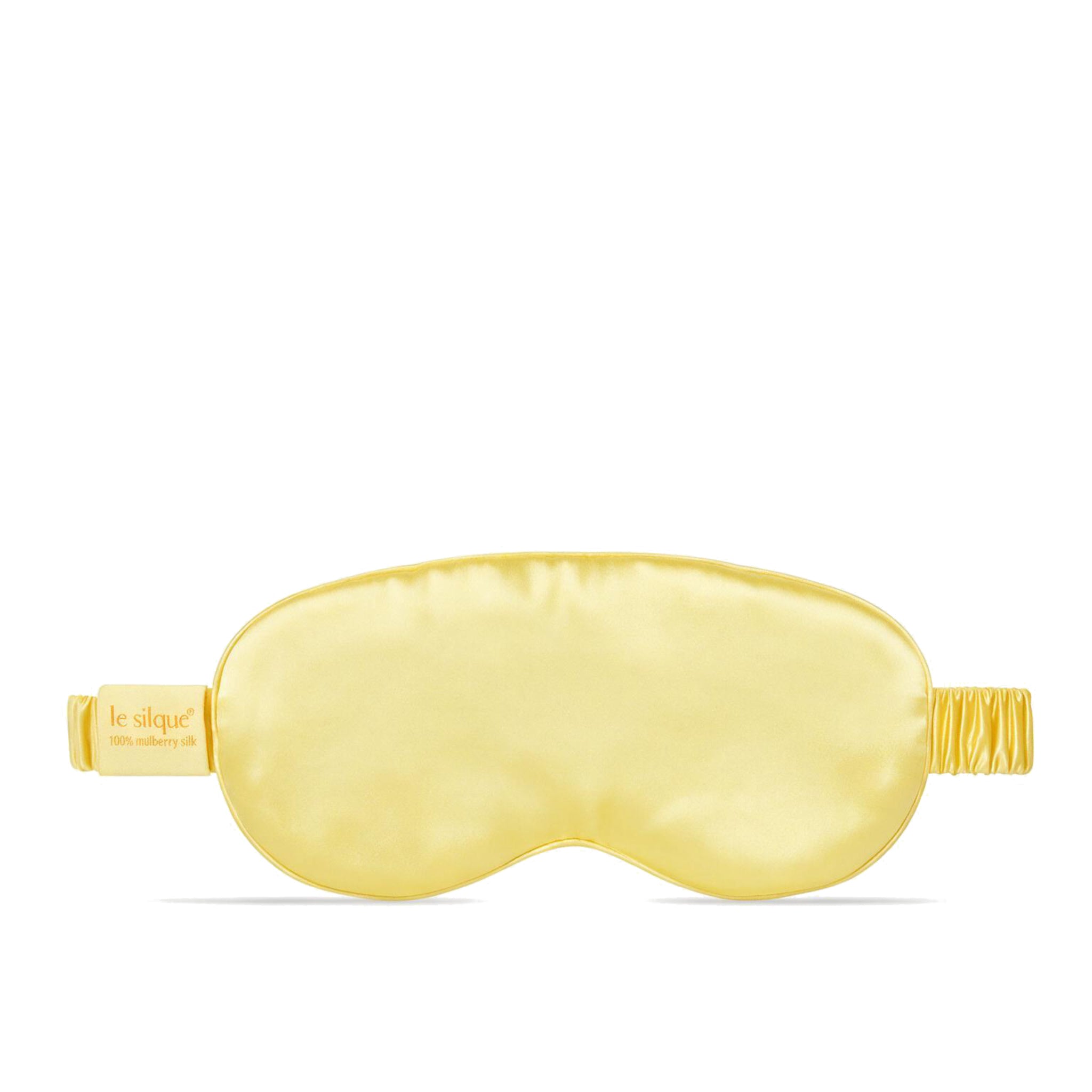 Jedwabna opaska na oczy do spania – BUTTER YELLOW | LE SILQUE