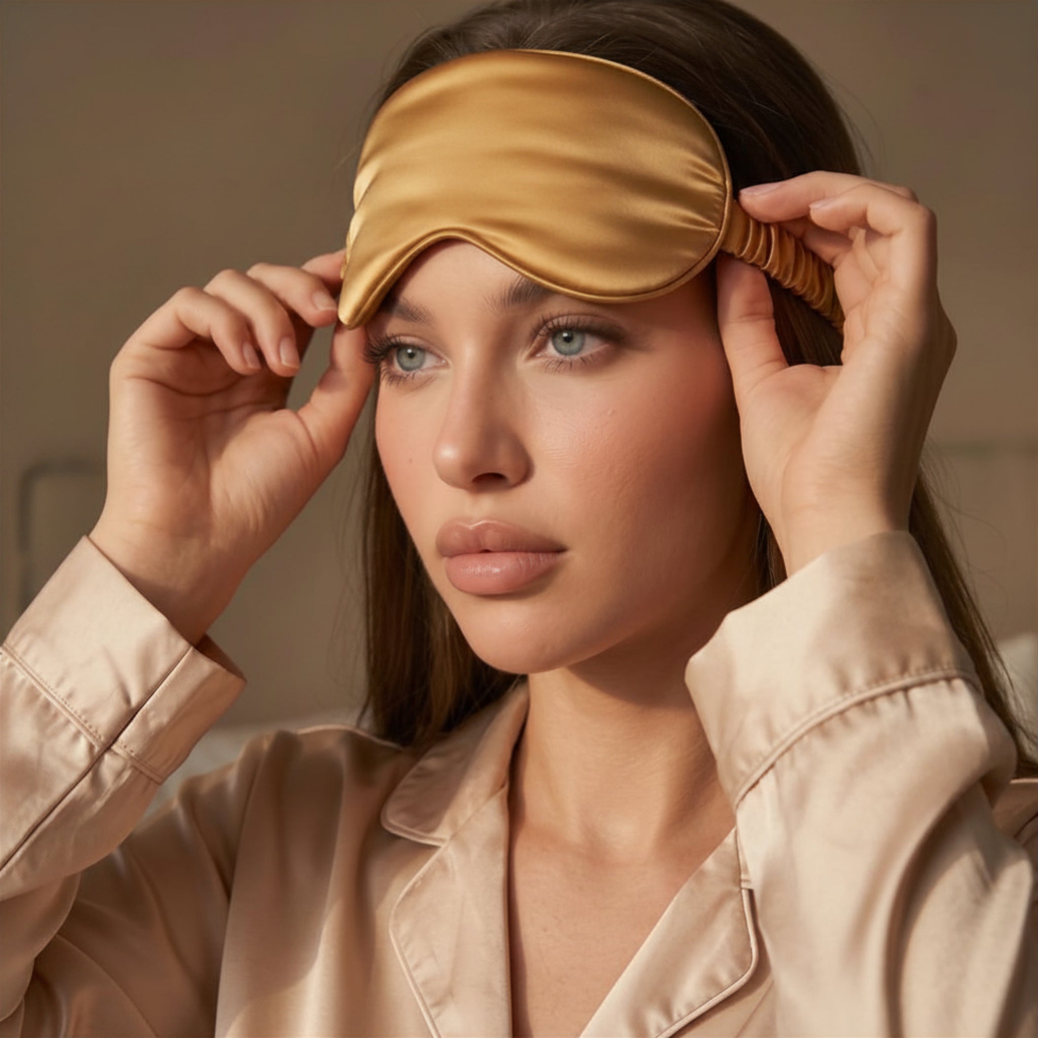Silk Sleep Eye Mask – GOLD | LE SILQUE