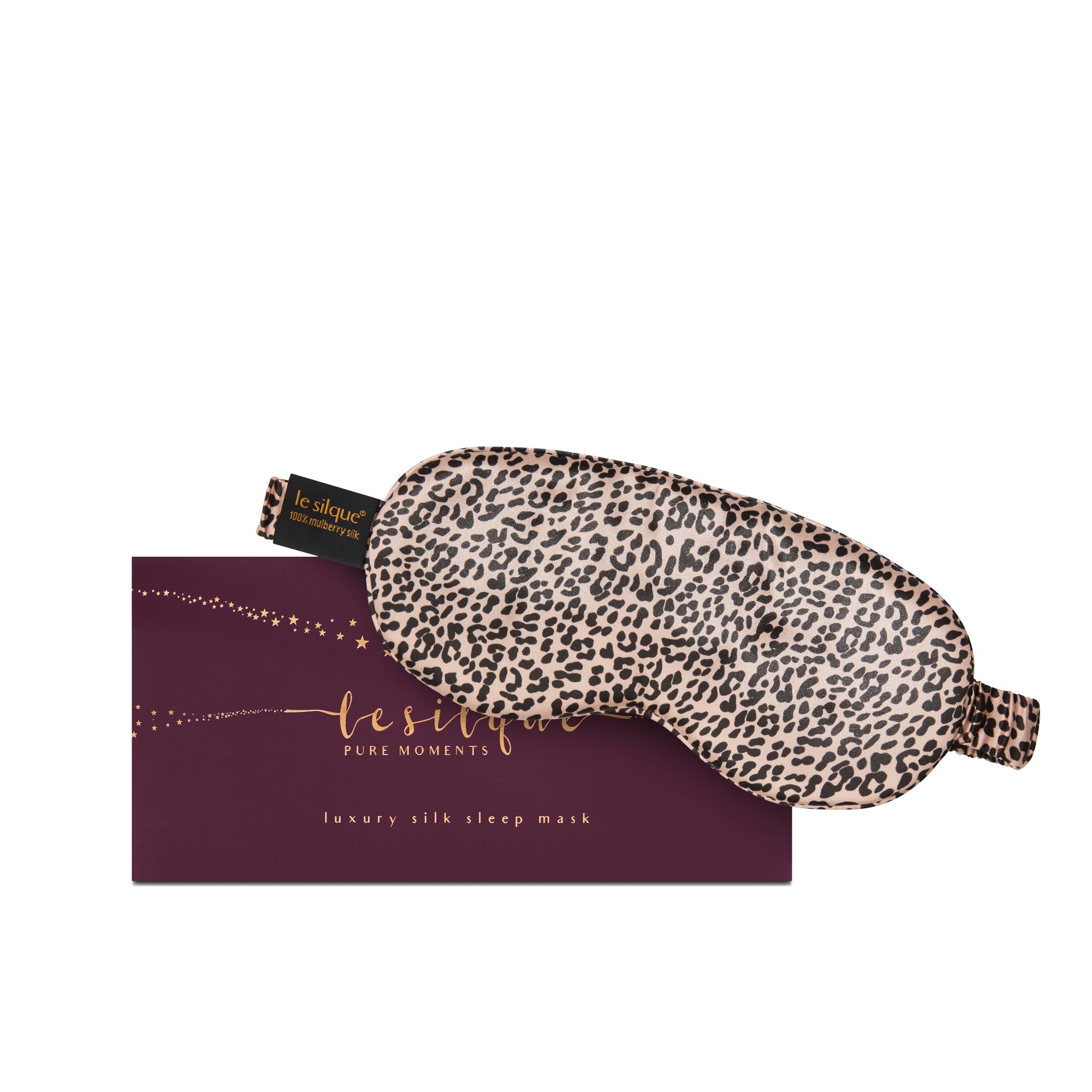 Jedwabna opaska na oczy do spania – LEOPARD | LE SILQUE