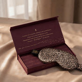 Jedwabna opaska na oczy do spania – LEOPARD | LE SILQUE