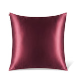 Jedwabna poszewka na poduszkę 50x50 BURGUNDY – 100% jedwab | LE SILQUE