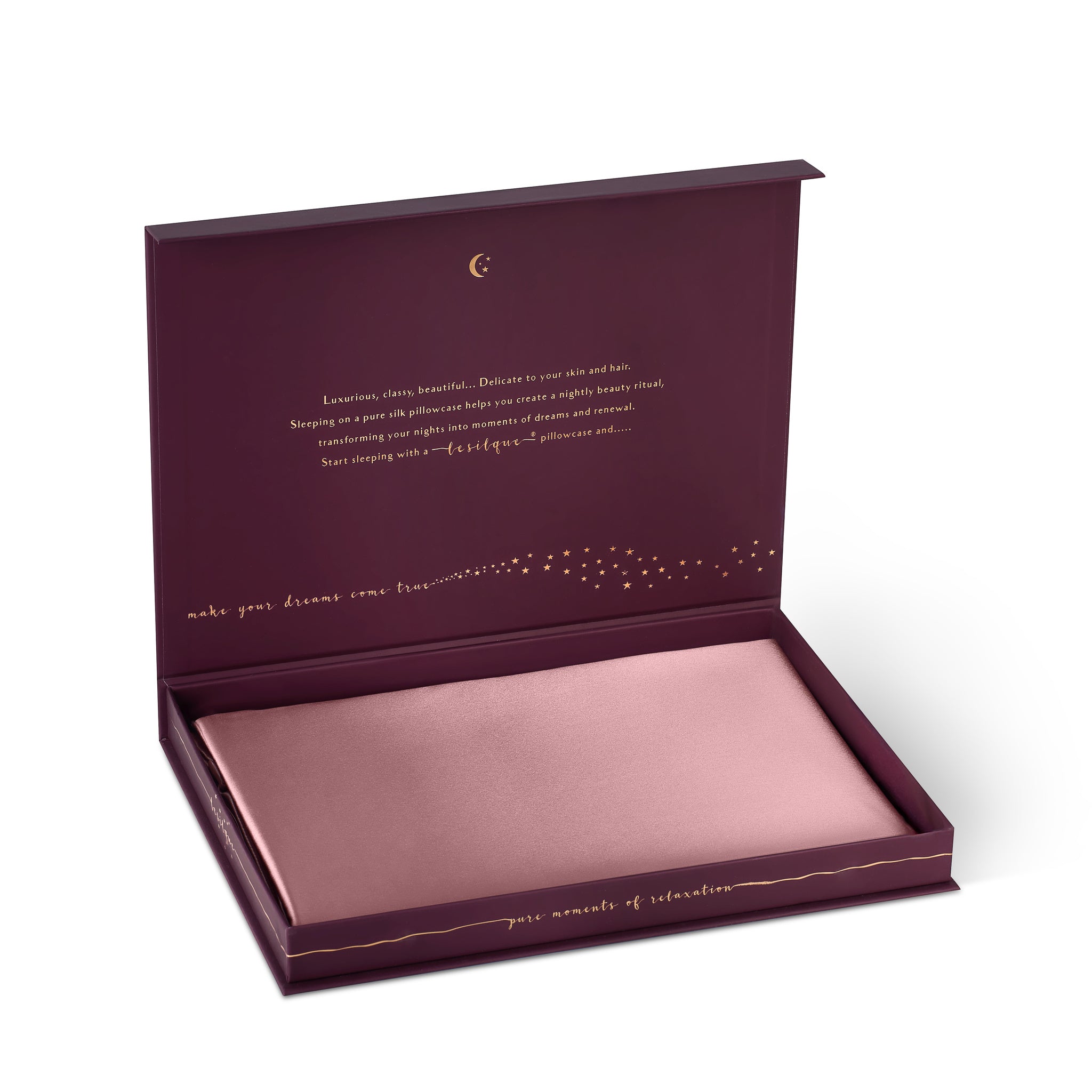 Jedwabna poszewka na poduszkę 50x50 SUGAR PINK – 100% jedwab | LE SILQUE