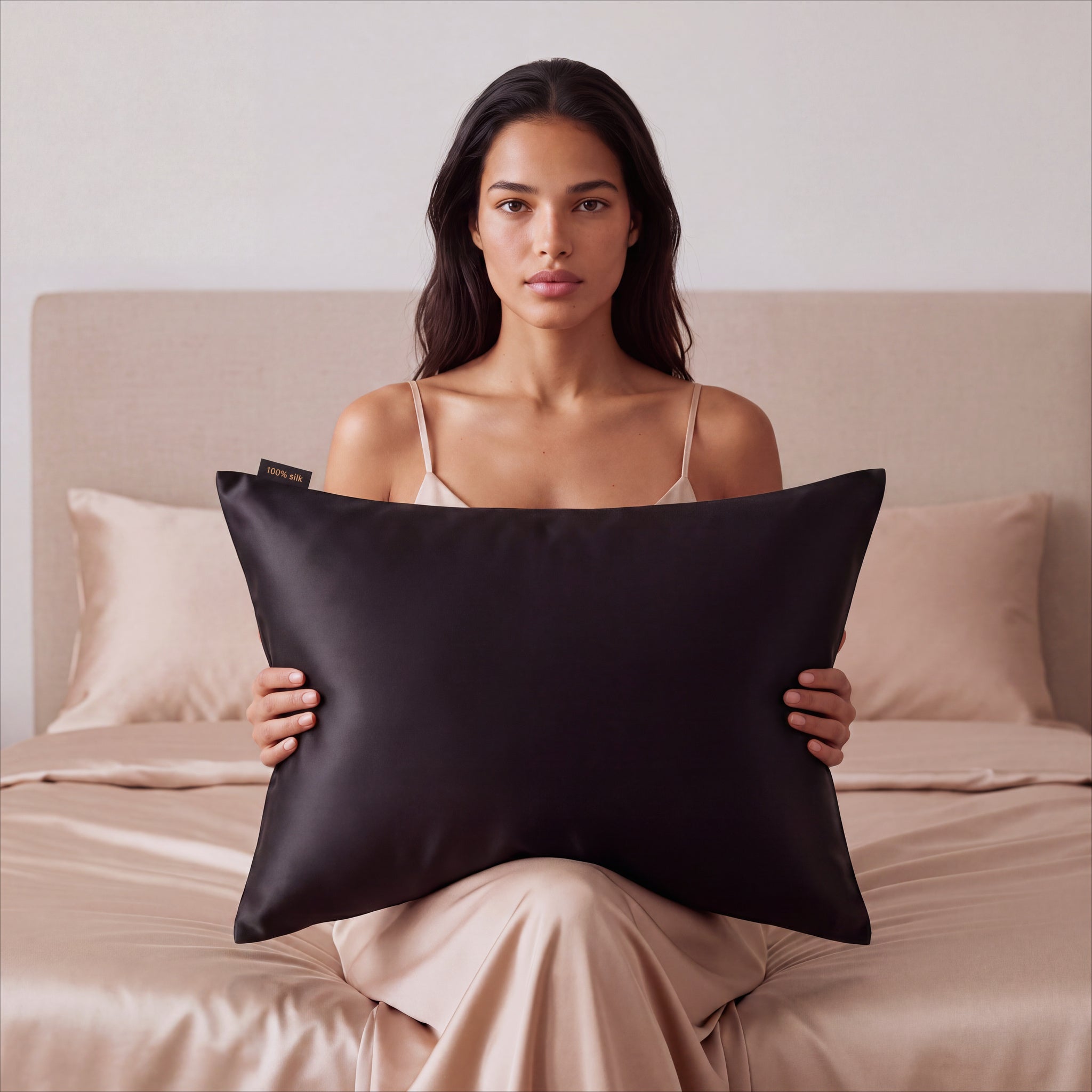 Silk pillowcase 70x80 BLACK – 100% silk | LE SILQUE