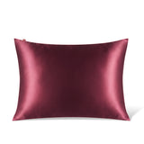 Jedwabna poszewka na poduszkę 70x80 BURGUNDY – 100% jedwab | LE SILQUE