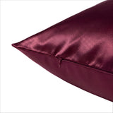 Jedwabna poszewka na poduszkę 70x80 BURGUNDY – 100% jedwab | LE SILQUE