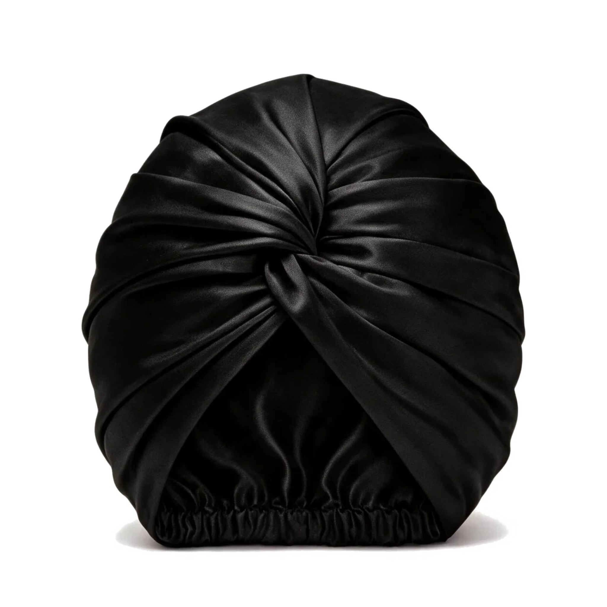 Jedwabny turban na włosy BLACK – 100% jedwab morwowy 22 momme | LE SILQUE