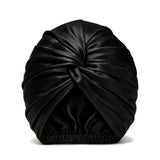 Jedwabny turban na włosy BLACK – 100% jedwab morwowy 22 momme | LE SILQUE