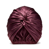 Jedwabny turban na włosy BURGUNDY – 100% jedwab morwowy 22 momme | LE SILQUE