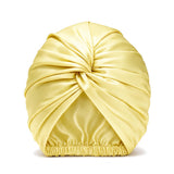 Jedwabny turban na włosy BUTTER YELLOW – 100% jedwab morwowy 22 momme | LE SILQUE