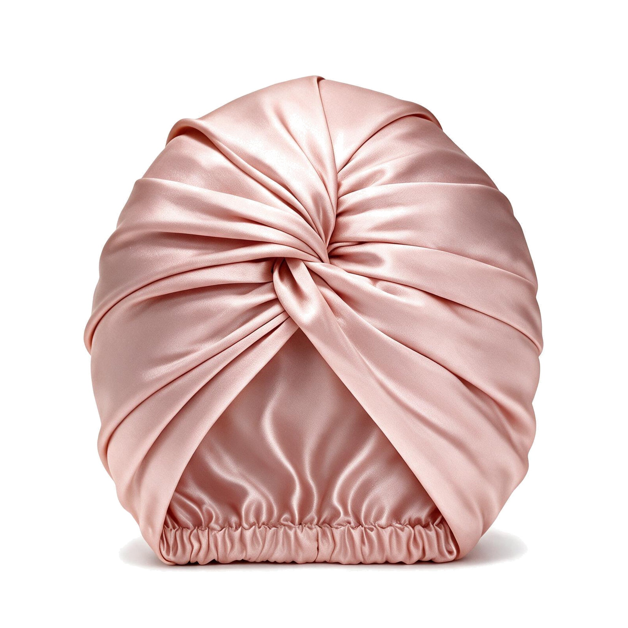 Jedwabny turban na włosy ROSE GOLD – 100% jedwab morwowy 22 momme | LE SILQUE