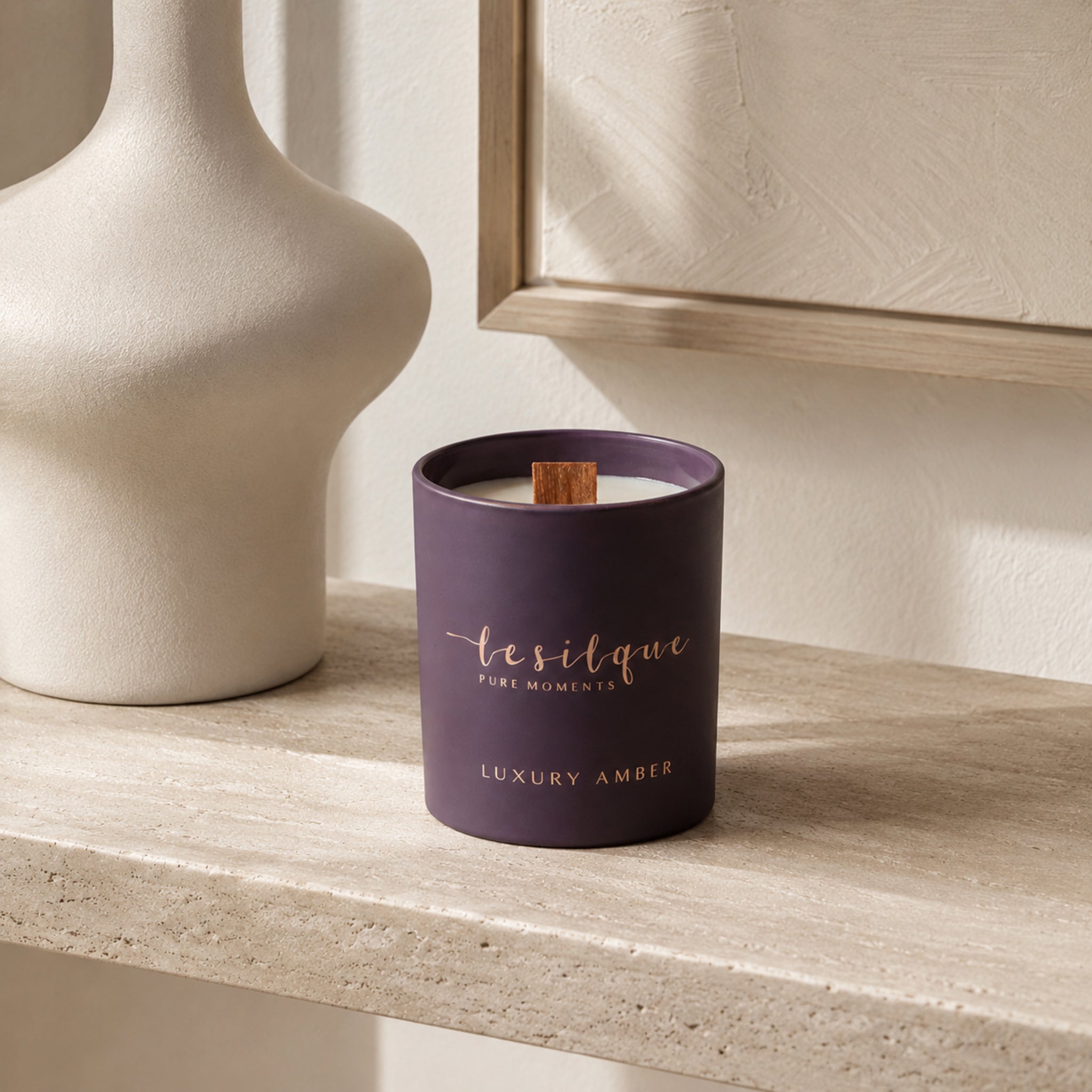 Świeca sojowa LUXURY AMBER 300g | LE SILQUE