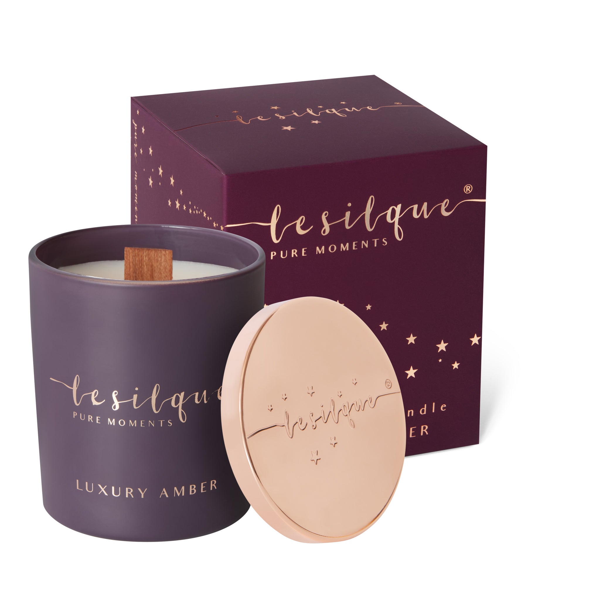 Świeca sojowa LUXURY AMBER 300g | LE SILQUE