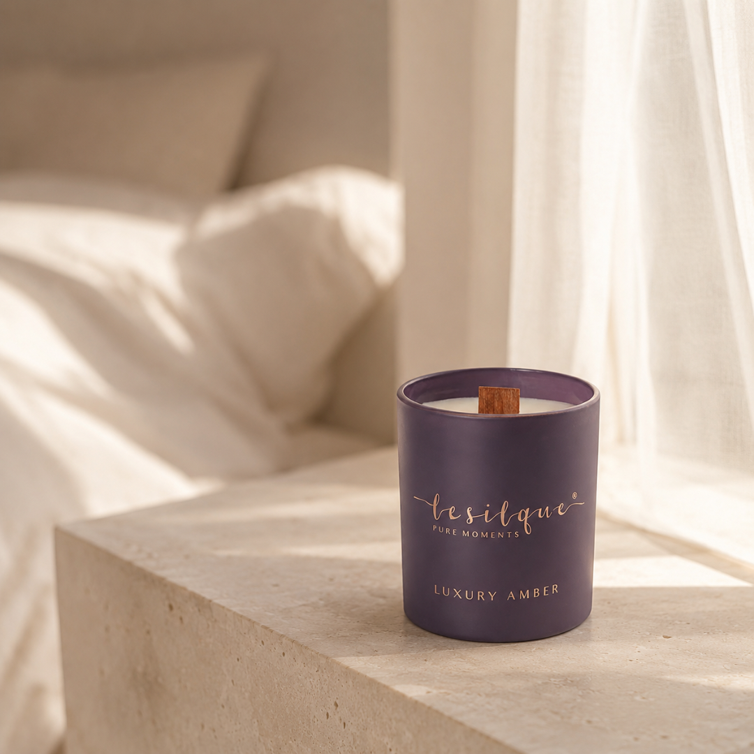 Świeca sojowa LUXURY AMBER 300g | LE SILQUE