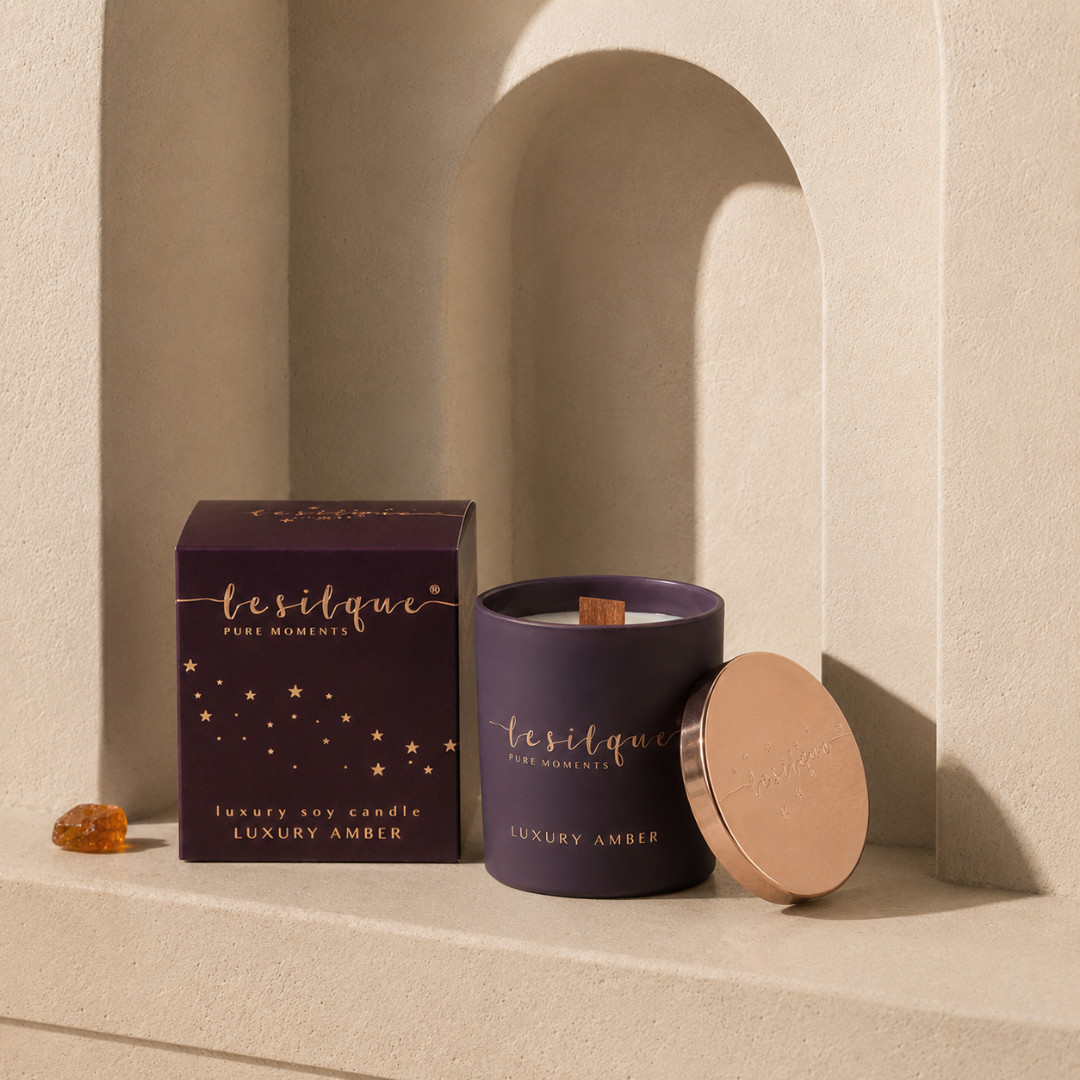 Świeca sojowa LUXURY AMBER 300g | LE SILQUE
