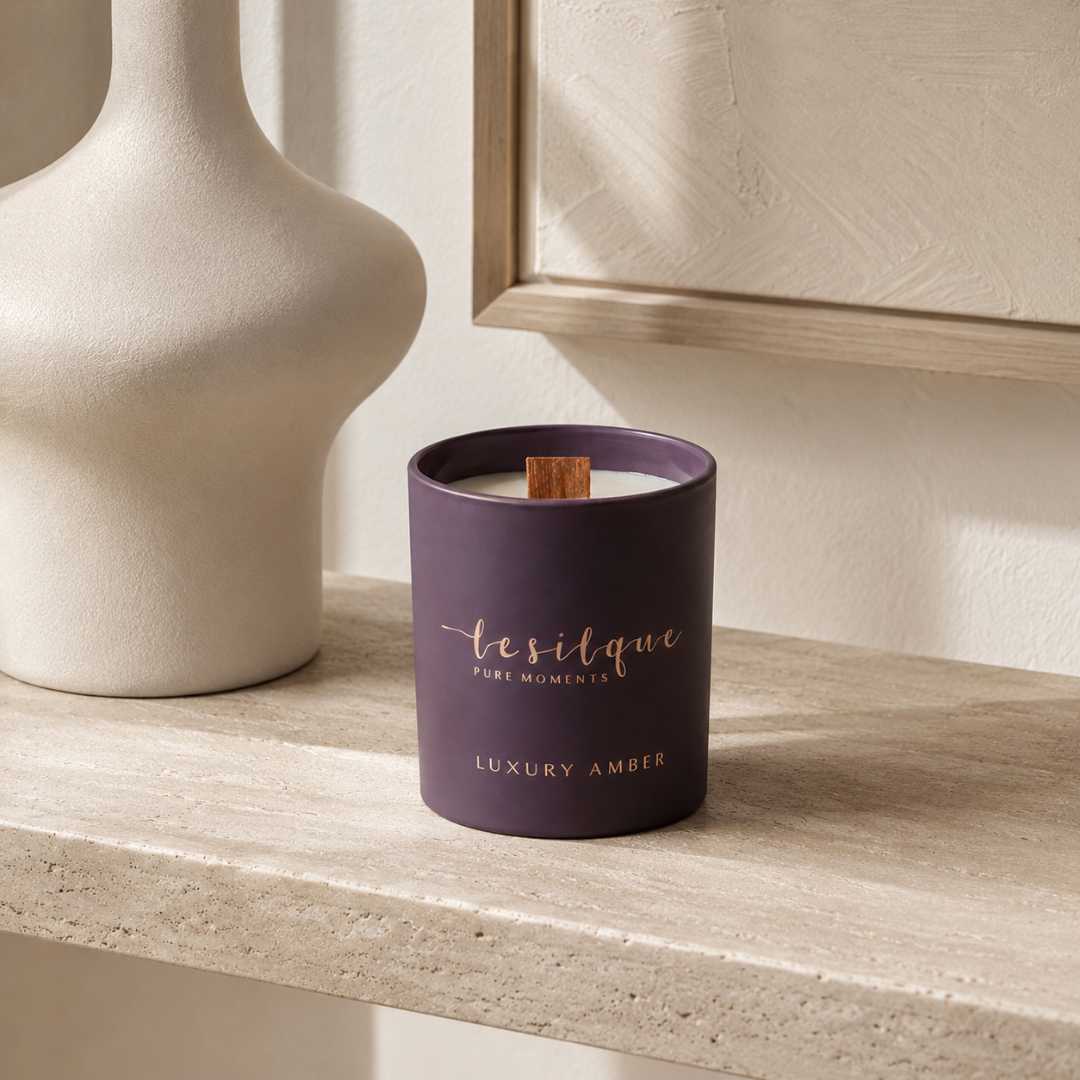 Świeca sojowa LUXURY AMBER 300g | LE SILQUE