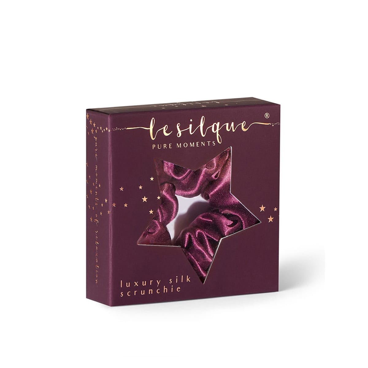 Gumka do włosów z jedwabiu BURGUNDY | LE SILQUE