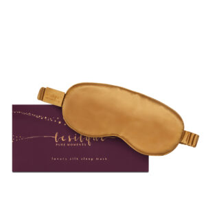 LE SILQUE Opaska na oczy z jedwabiu – GOLD