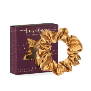 LE SILQUE Gumka do włosów z jedwabiu – GOLD