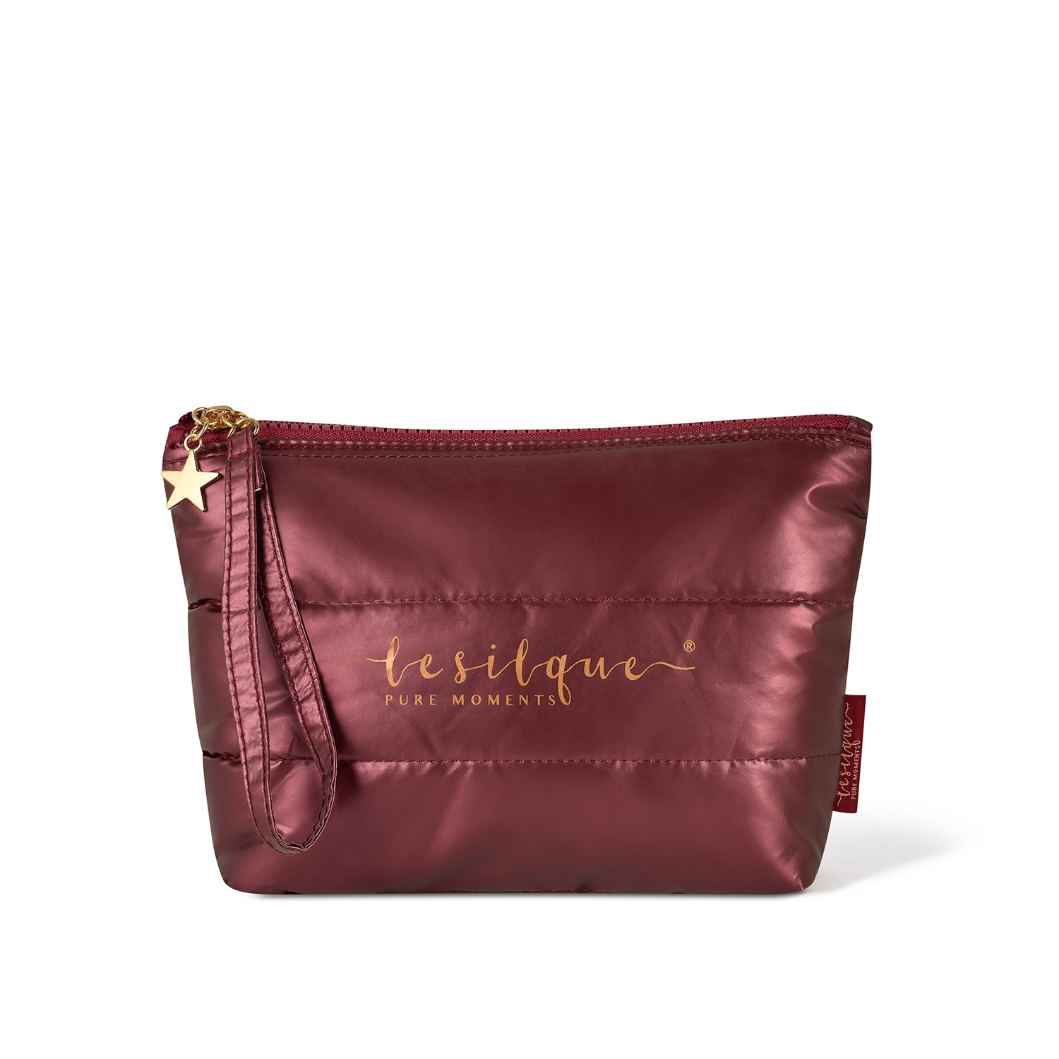Zestaw beauty BURGUNDY – kosmetyczka, gumka i płatki pod oczy | LE SILQUE