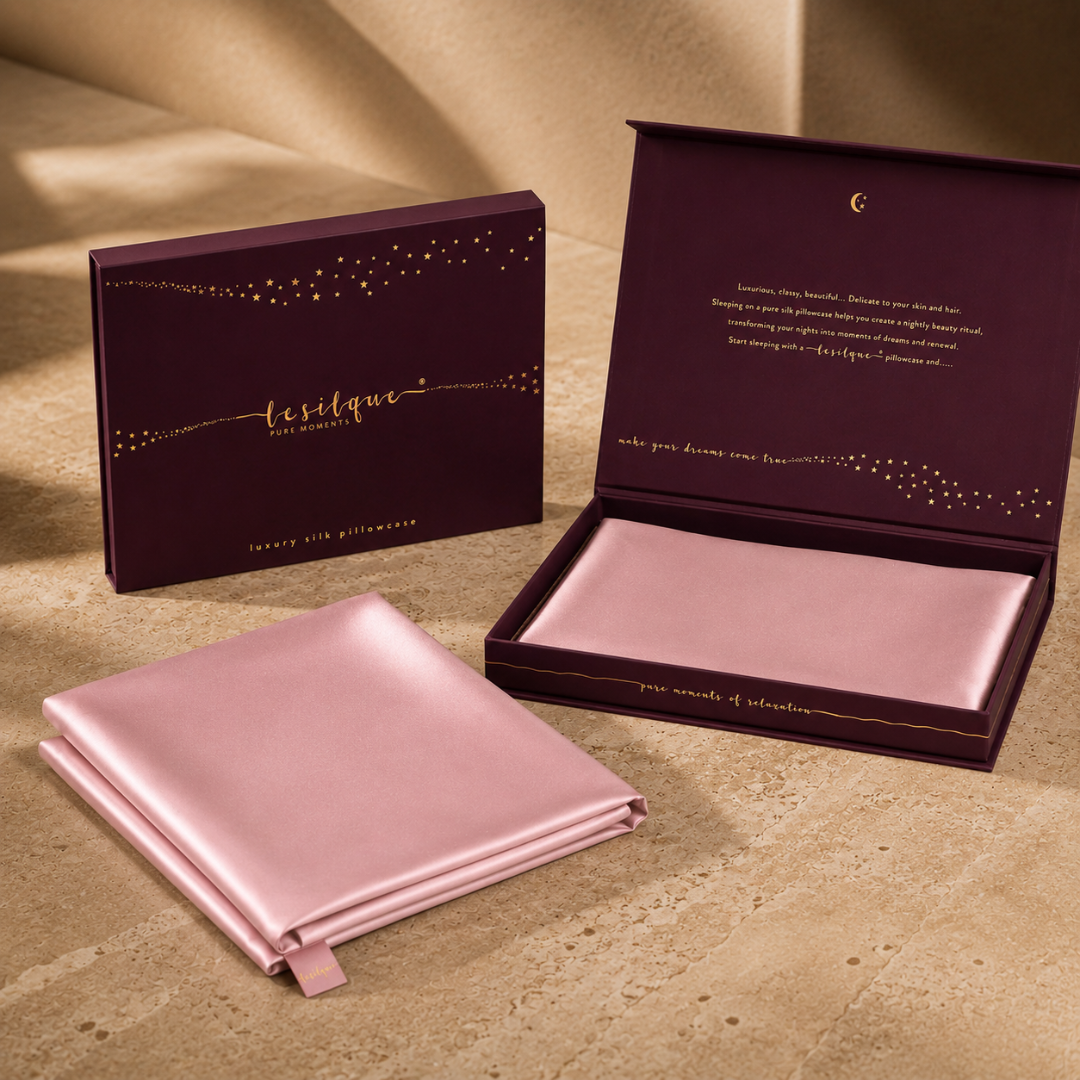 Jedwabna poszewka na poduszkę 50×60 SUGAR PINK – 100% jedwab | LE SILQUE