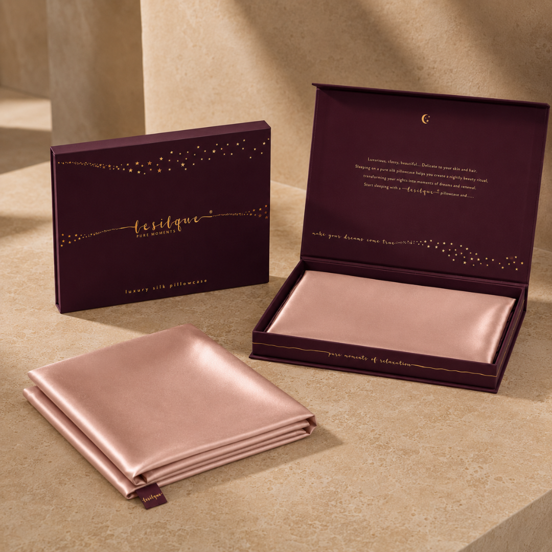 Jedwabna poszewka na poduszkę 50×50 ROSE GOLD – 100% jedwab | LE SILQUE
